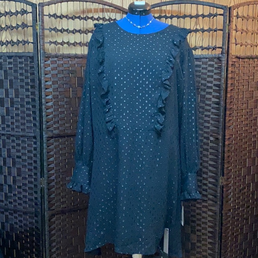 NWT black ruffle dress